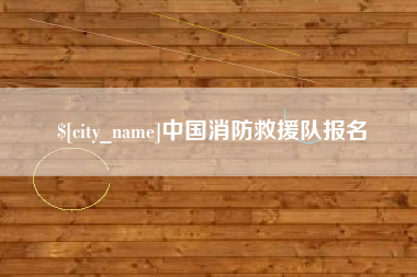 东阳中国消防救援队报名