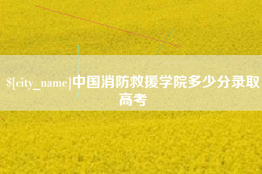 东阳中国消防救援学院多少分录取高考