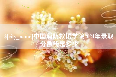 东阳中国消防救援学院2024年录取分数线是多少