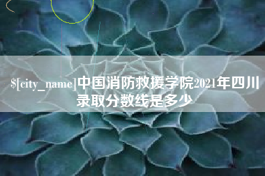东阳中国消防救援学院2021年四川录取分数线是多少