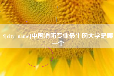 东阳中国消防专业最牛的大学是哪一个