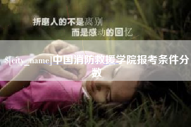 东阳中国消防救援学院报考条件分数