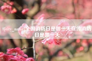 东阳全国消防日是哪一天宣传消防日是哪一天