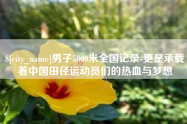 东阳男子5000米全国记录-更是承载着中国田径运动员们的热血与梦想