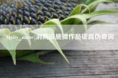 东阳消防设施操作员证真伪查询