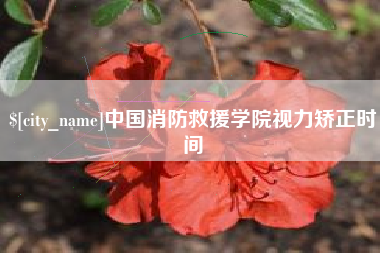 东阳中国消防救援学院视力矫正时间