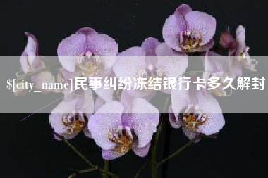 东阳民事纠纷冻结银行卡多久解封