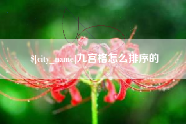 东阳九宫格怎么排序的