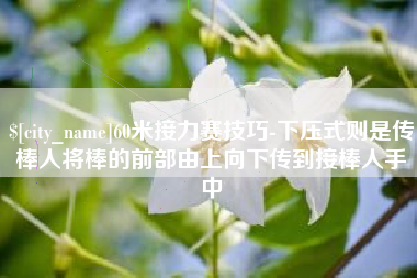 东阳60米接力赛技巧-下压式则是传棒人将棒的前部由上向下传到接棒人手中