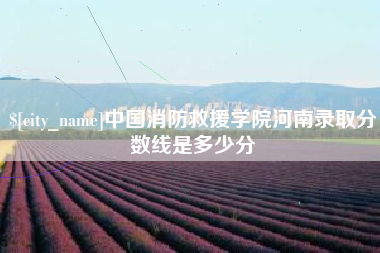 东阳中国消防救援学院河南录取分数线是多少分