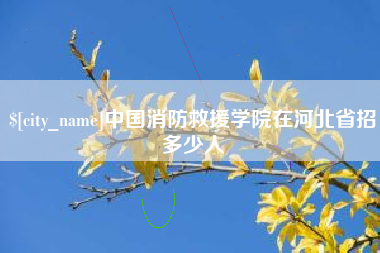东阳中国消防救援学院在河北省招多少人