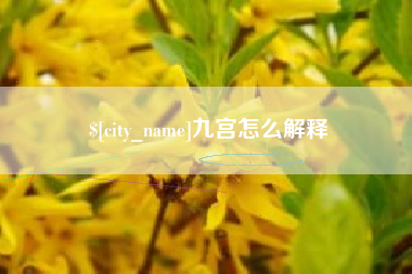 东阳九宫怎么解释